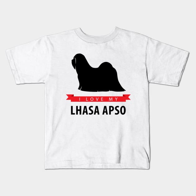 I Love My Lhasa Apso Kids T-Shirt by millersye